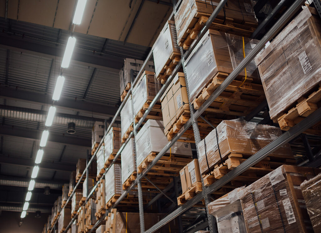 warehouse shelves